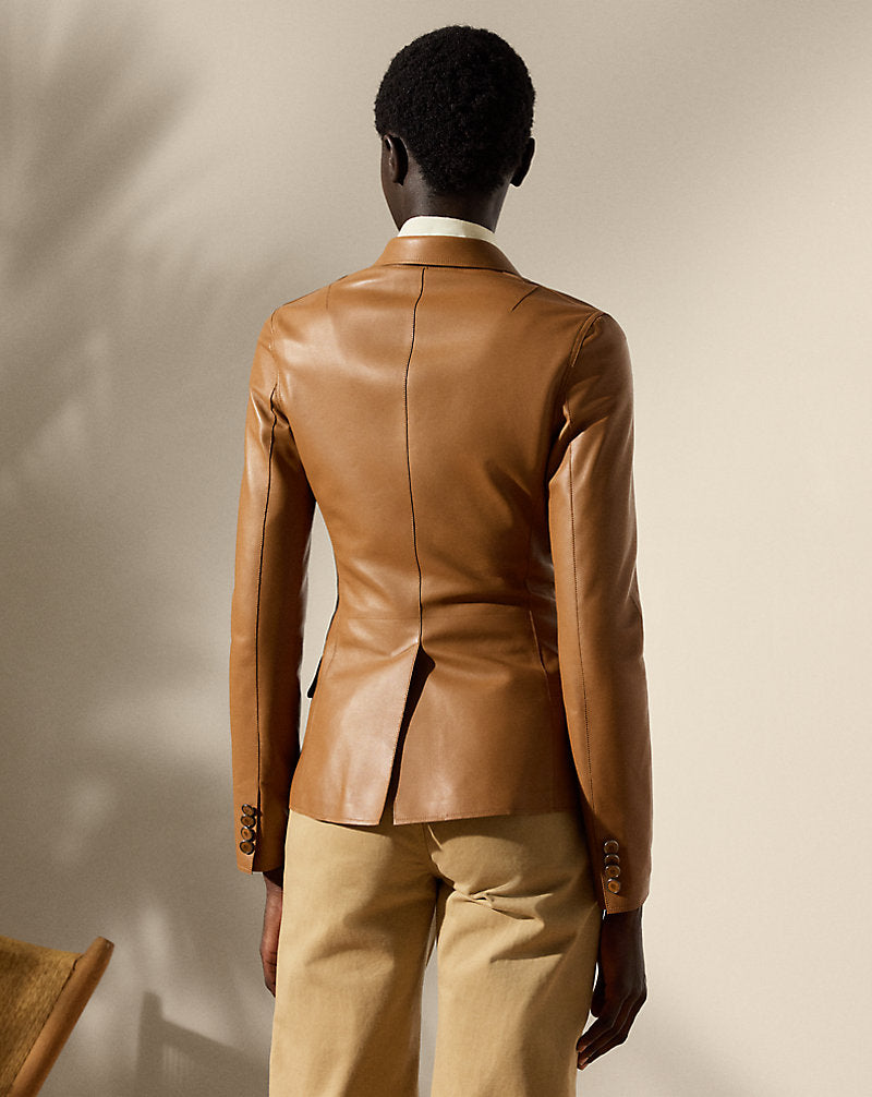 Hollis Lambskin Jacket Caramel