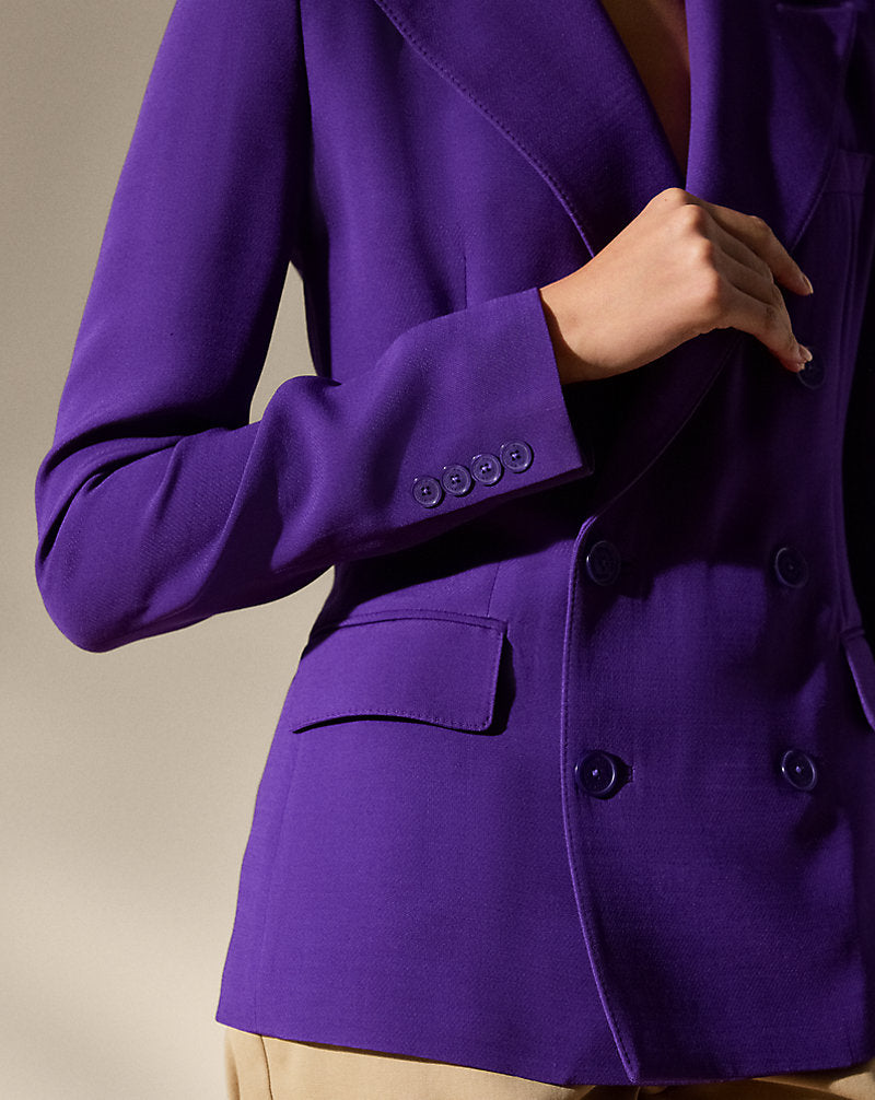 Desmond Wool-Silk Jacket Purple