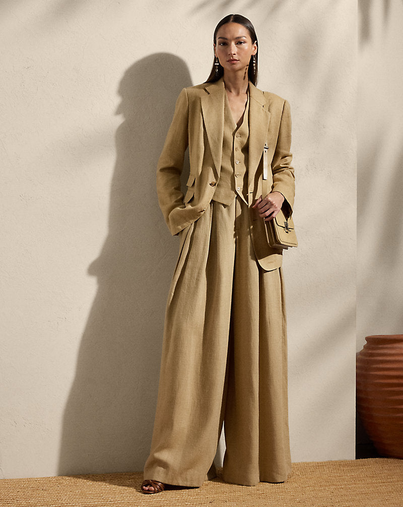 Russell Silk-Linen Twill Jacket Lux Tan