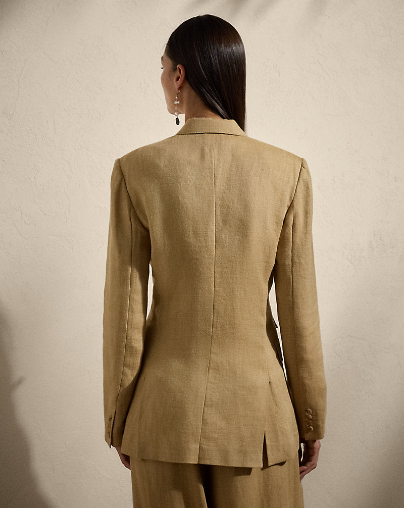 Russell Silk-Linen Twill Jacket Lux Tan