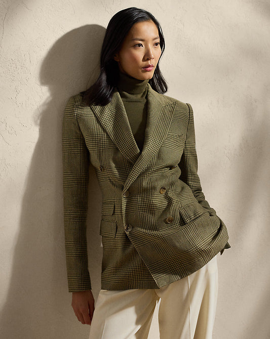 Richie Glen Plaid Tweed Jacket Tan/Moss