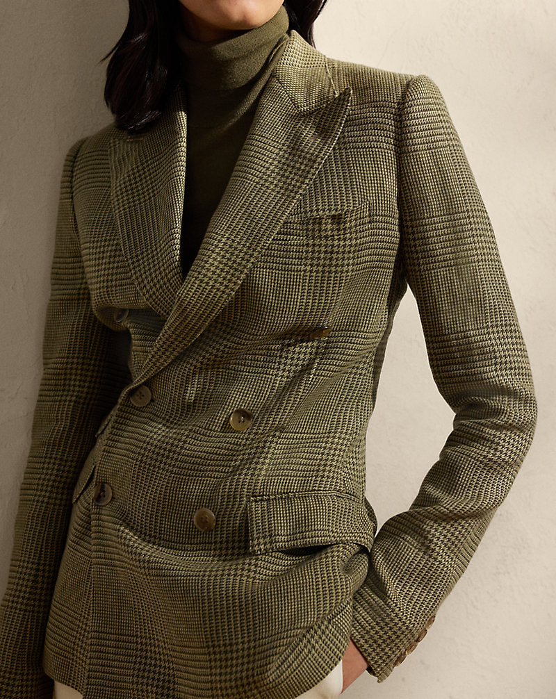 Richie Glen Plaid Tweed Jacket Tan/Moss