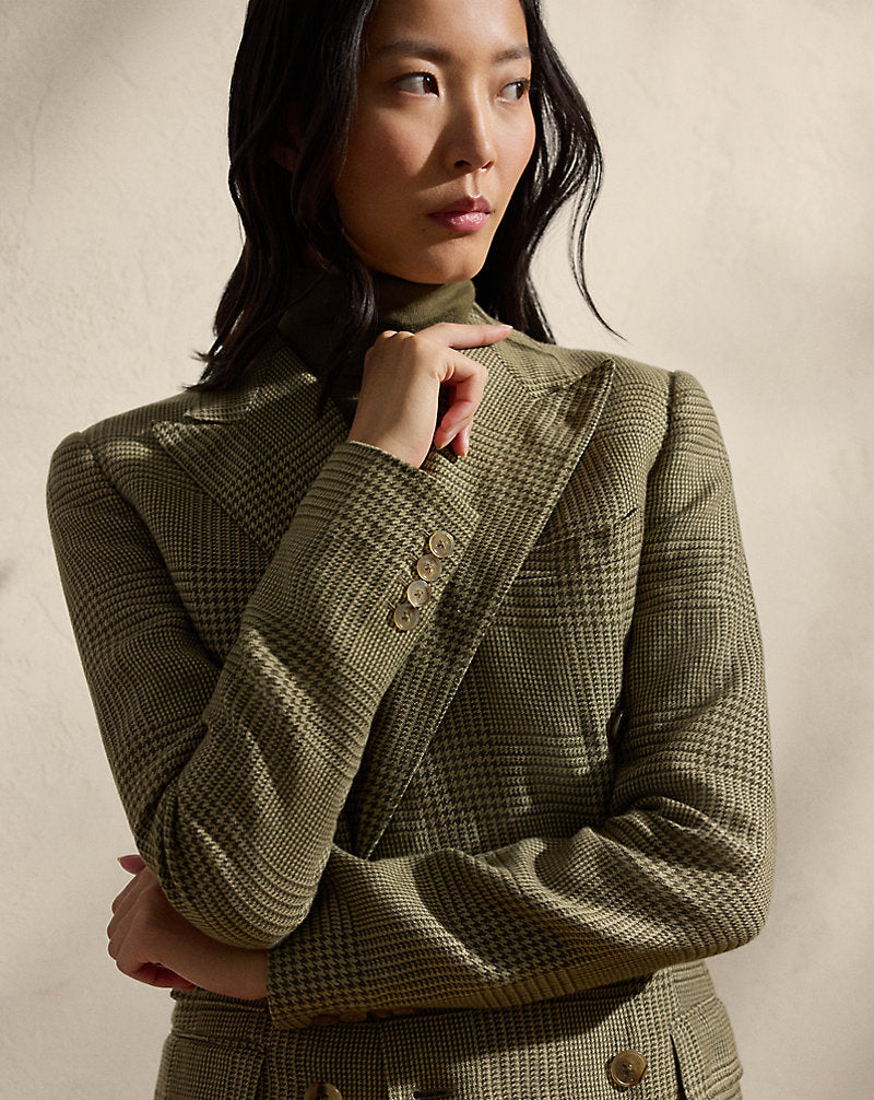 Richie Glen Plaid Tweed Jacket Tan/Moss