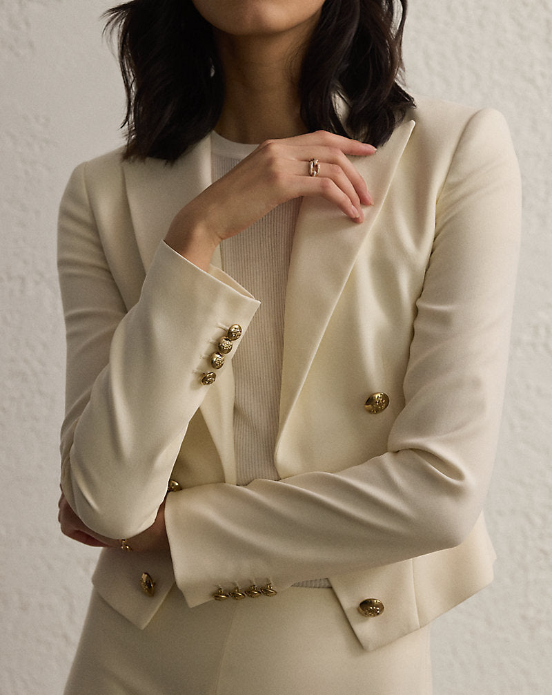 Spencer Wool Crepe Jacket Lux Cream