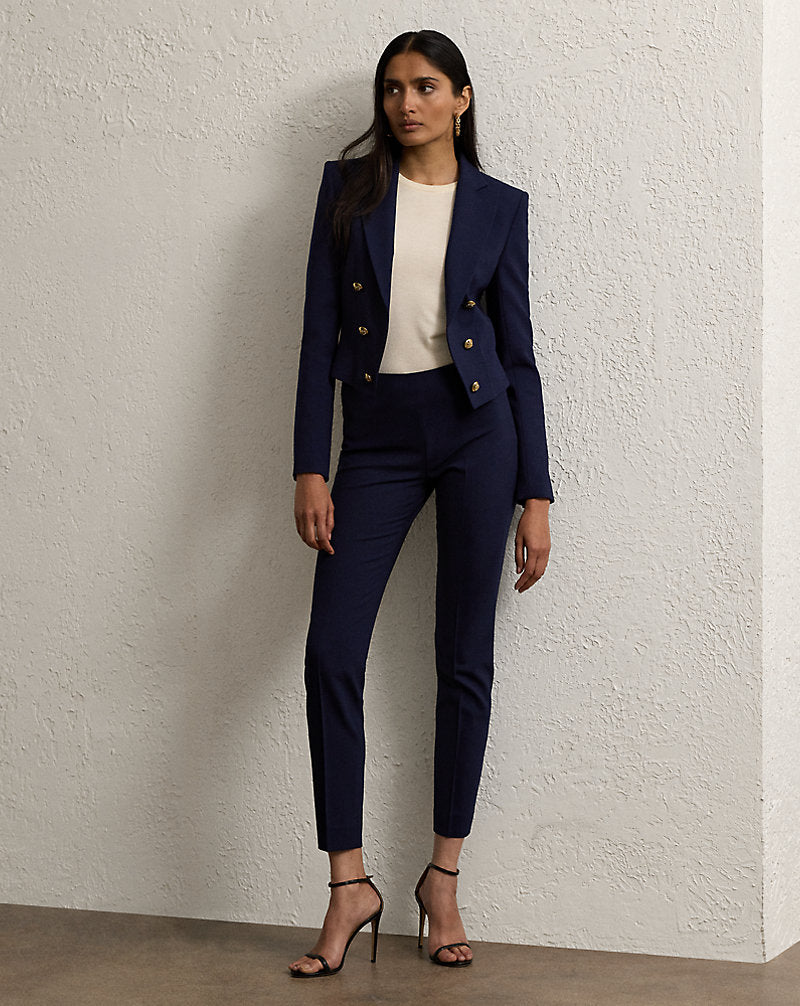 Spencer Wool Crepe Jacket Lux Navy