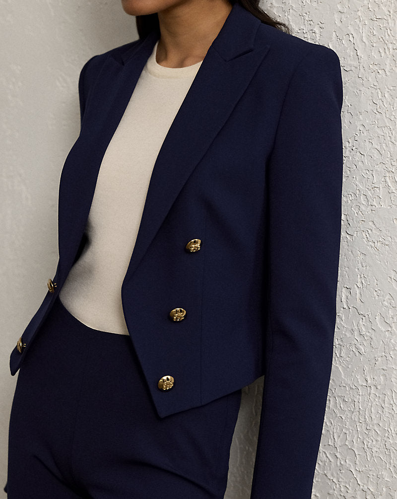 Spencer Wool Crepe Jacket Lux Navy