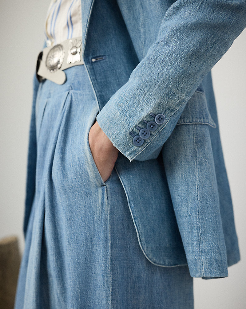 Russel Cotton Denim Jacket Light Indigo