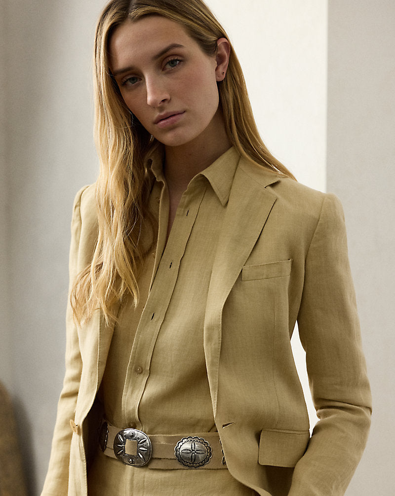 Parker Linen Jacket Light Sand