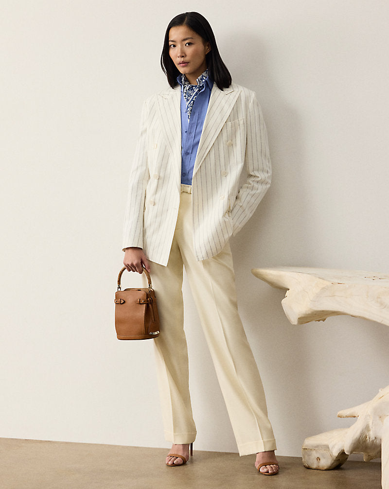 Bennet Striped Washed Jacket Cream/Lux Navy