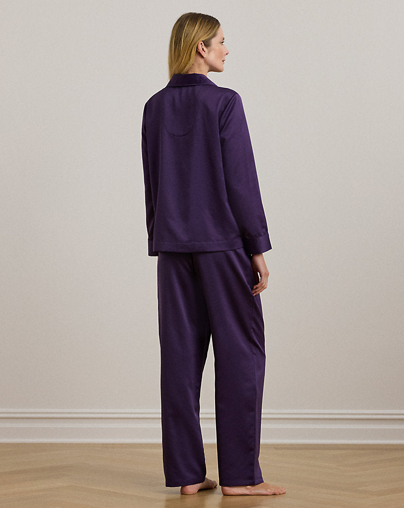 Satin Sleep Set Aubergine