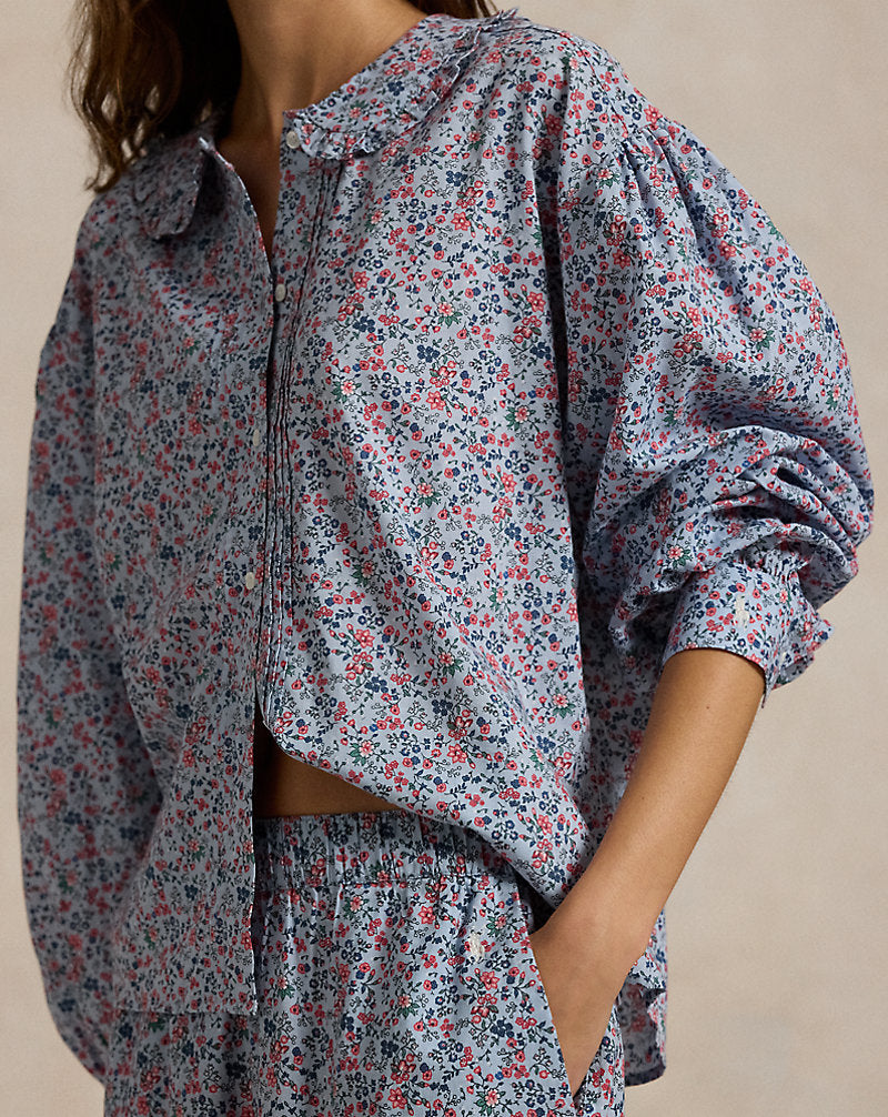 Floral Cotton Long-Sleeve Pyjama Set Petite Floral