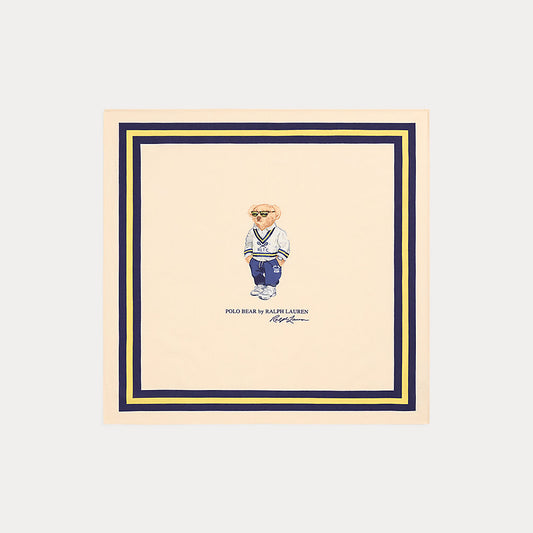 Polo Bear Cotton Bandanna Cream Multi