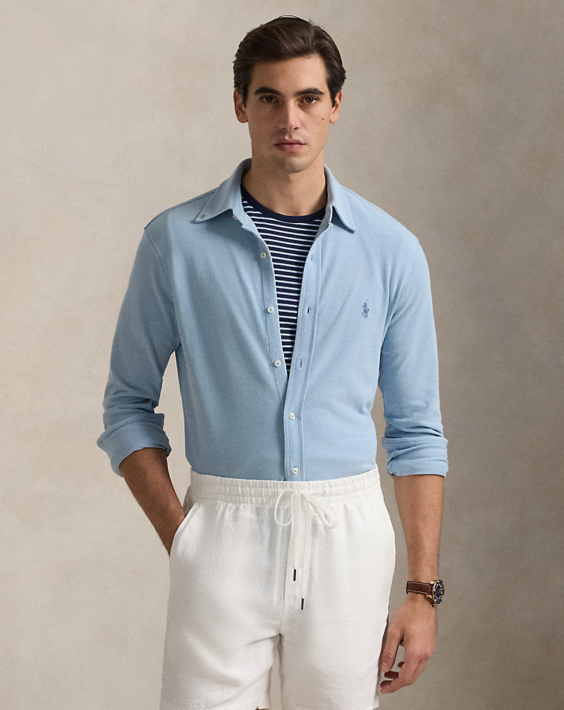 Featherweight Mesh Shirt Light Indigo