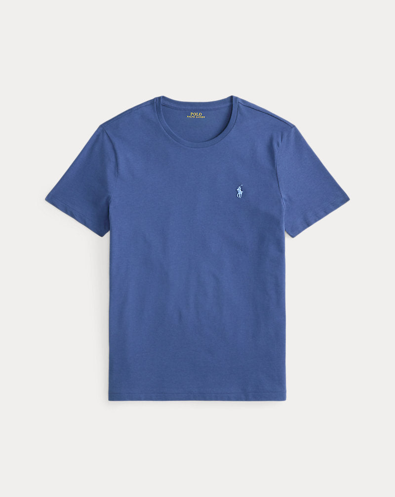 Custom Slim Fit Jersey Crewneck T-Shirt Light Navy