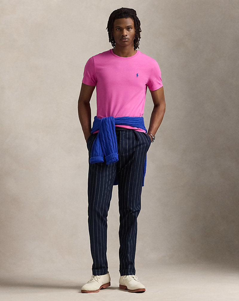 Custom Slim Fit Jersey Crewneck T-Shirt Peony