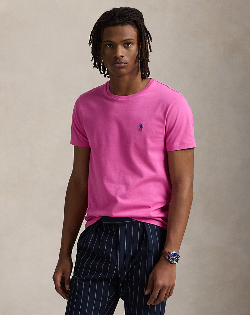 Custom Slim Fit Jersey Crewneck T-Shirt Peony