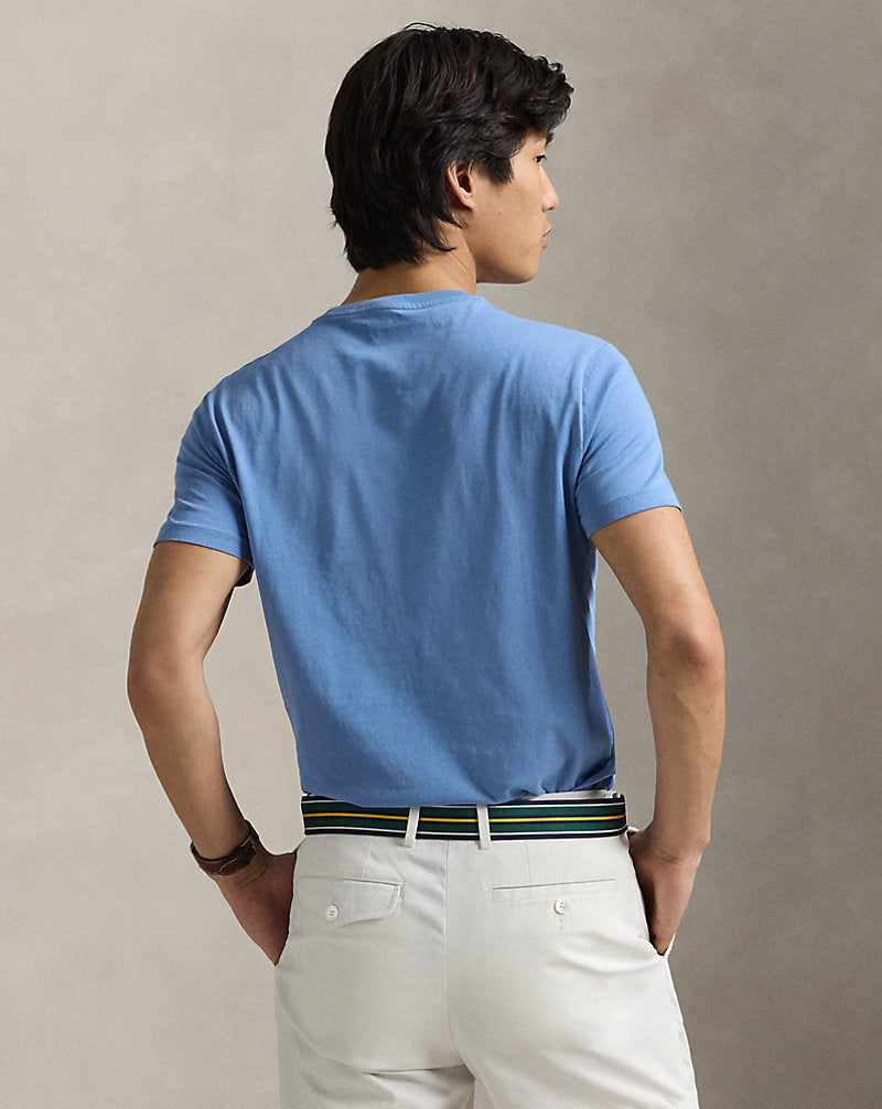 Custom Slim Fit Jersey Crewneck T-Shirt Campus Blue