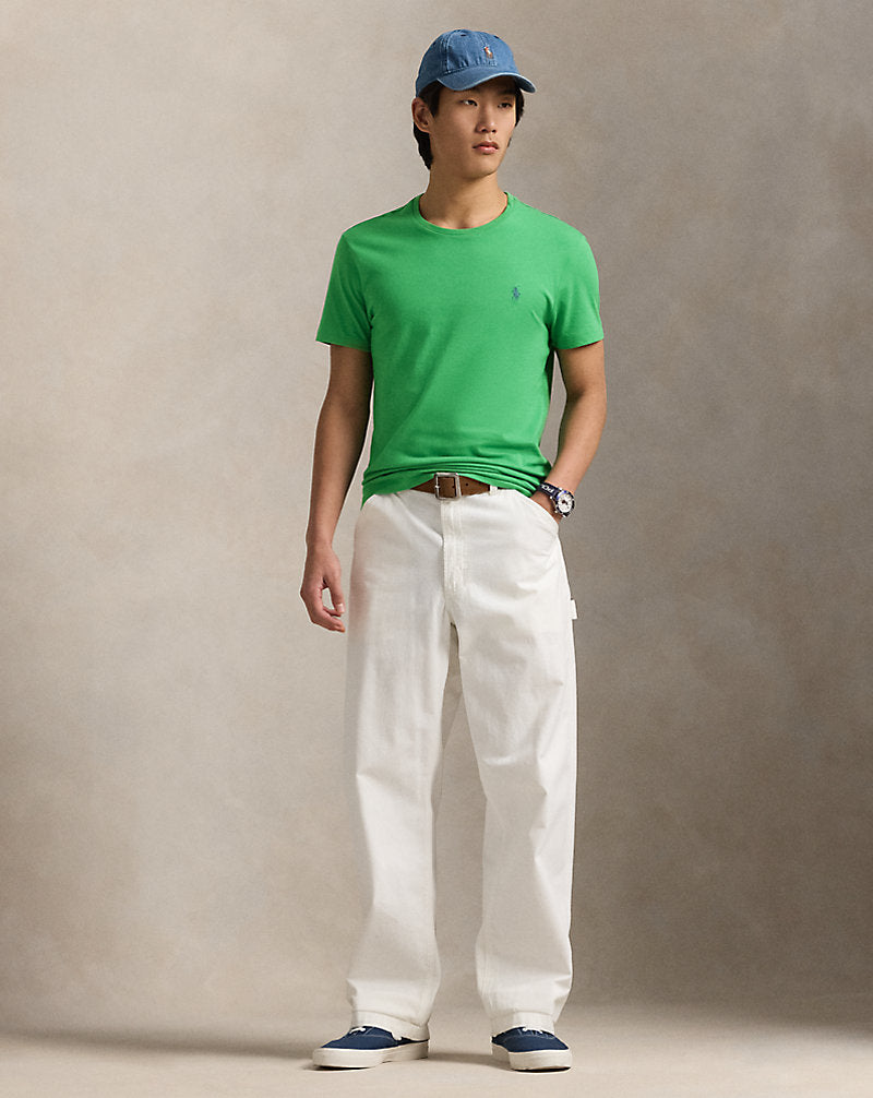 Custom Slim Fit Jersey Crewneck T-Shirt Raft Green