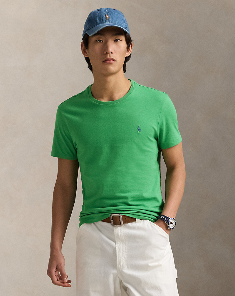 Custom Slim Fit Jersey Crewneck T-Shirt Raft Green