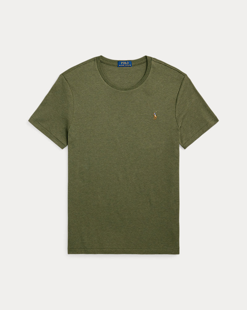 Custom Slim Fit Soft Cotton T-Shirt Service Green Heather