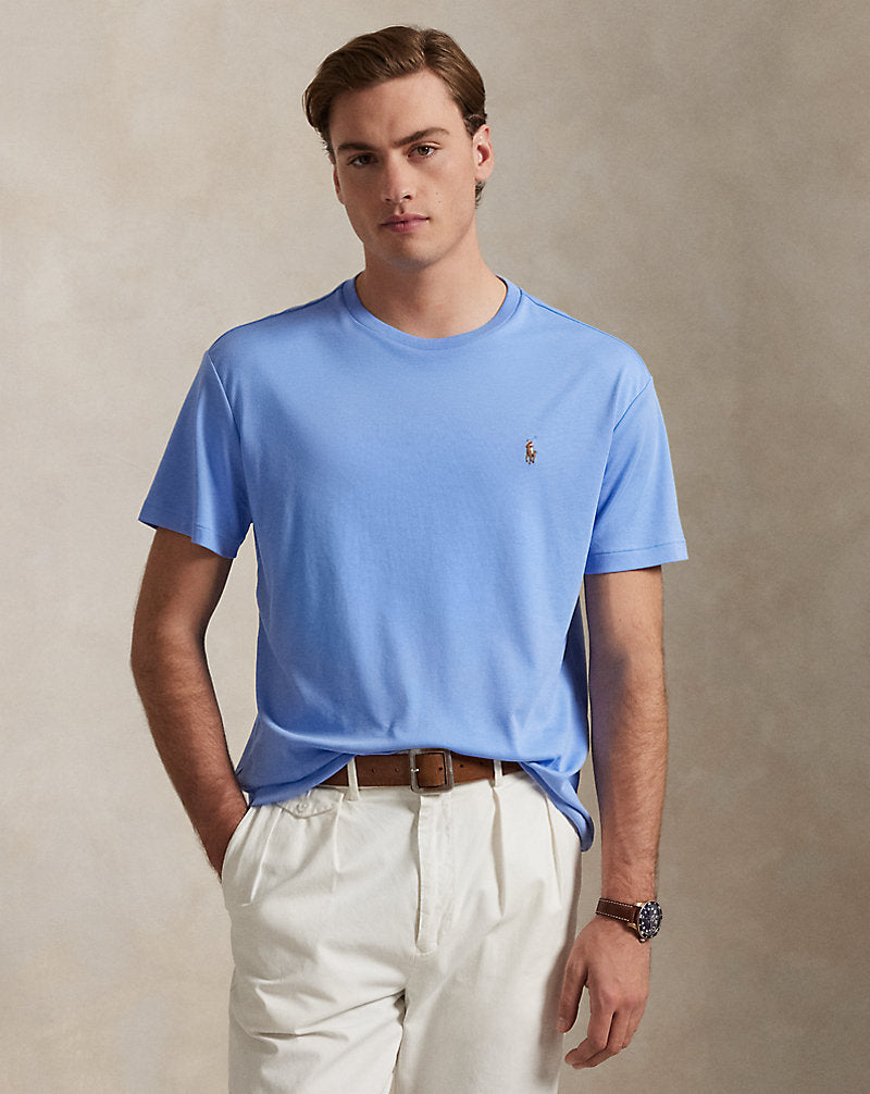 Custom Slim Fit Soft Cotton T-Shirt Canvas Blue
