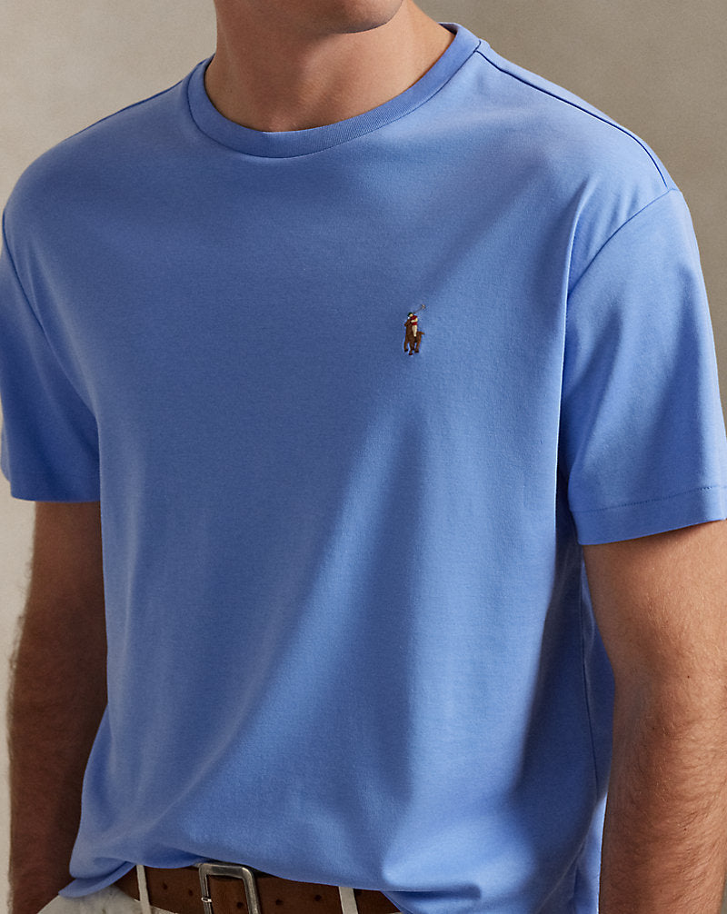 Custom Slim Fit Soft Cotton T-Shirt Canvas Blue
