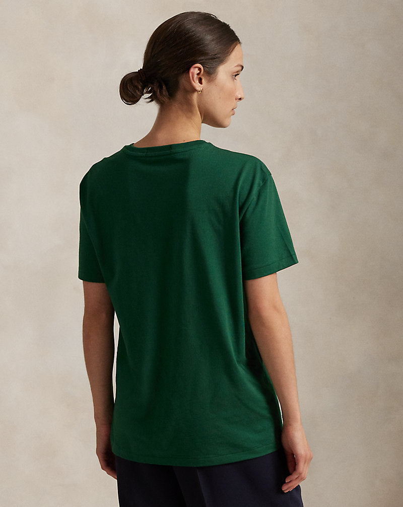 Classic Fit Polo Sport Jersey T-Shirt New Forest/White