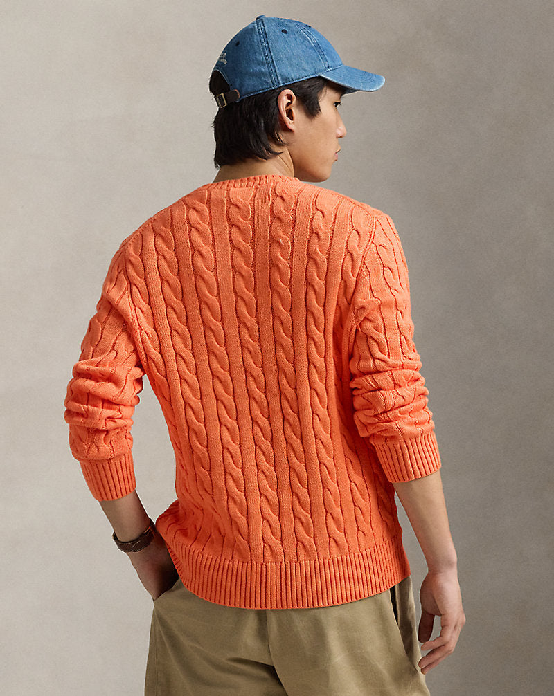 Cable-Knit Cotton Jumper Spring Melon