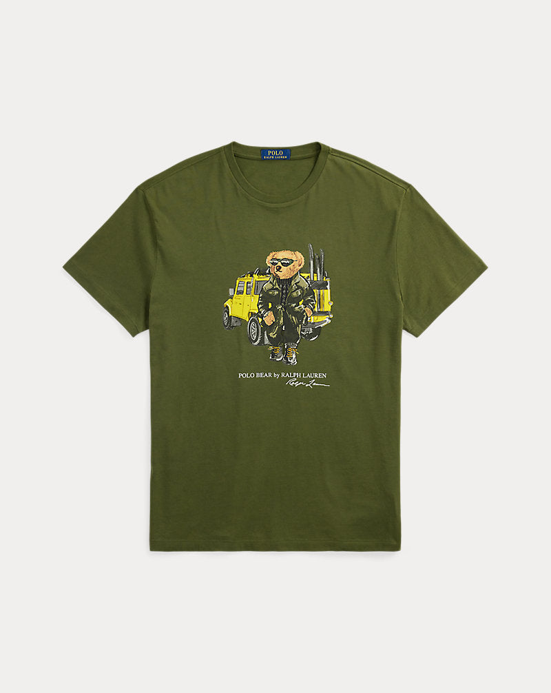 Classic Fit Polo Bear Jersey T-Shirt New Olive Defender B