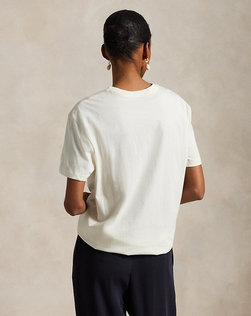 Classic Fit Polo Sport Jersey T-Shirt Clubhouse Cream