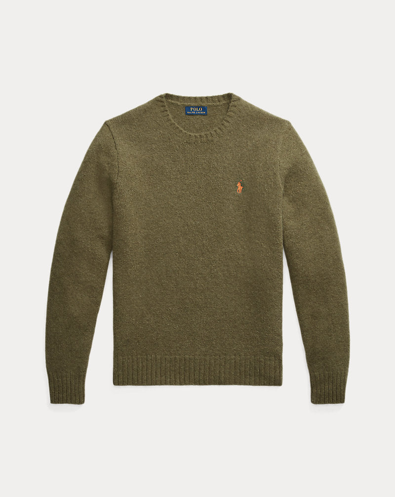 Textured Crewneck Jumper New Olive