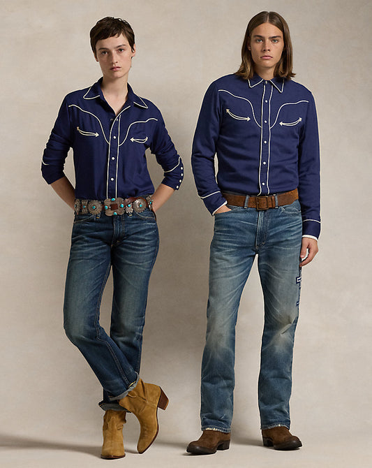 Naiomi Glasses Western Shirt Newport Navy