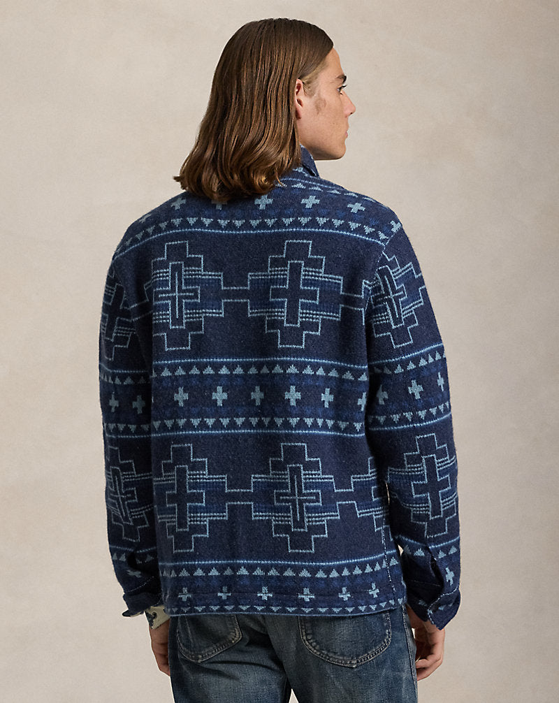 Naiomi Glasses Wool Jacket Navy Combo