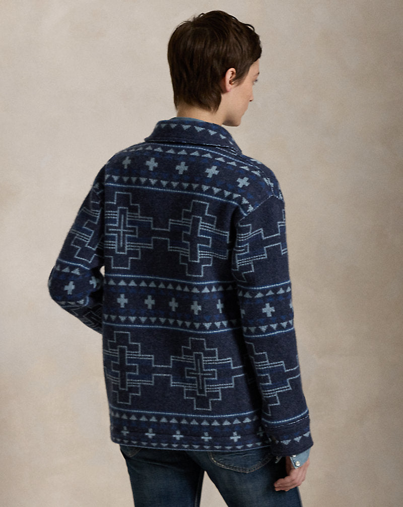 Naiomi Glasses Wool Jacket Navy Combo