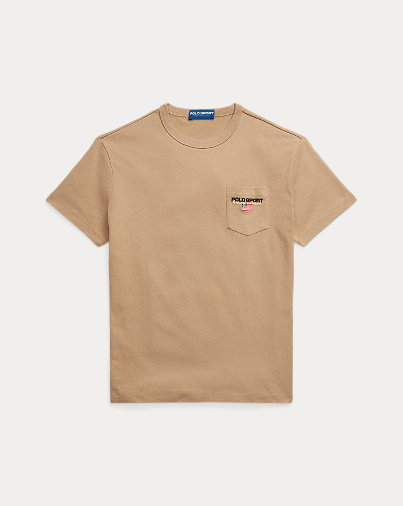 Classic Fit Polo Sport Pocket T-Shirt Desert Khaki/Polo Black