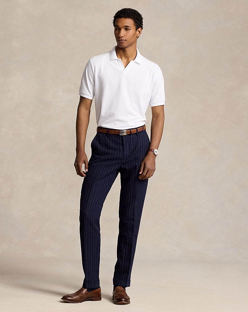 Classic Fit Stretch Mesh Polo Shirt White
