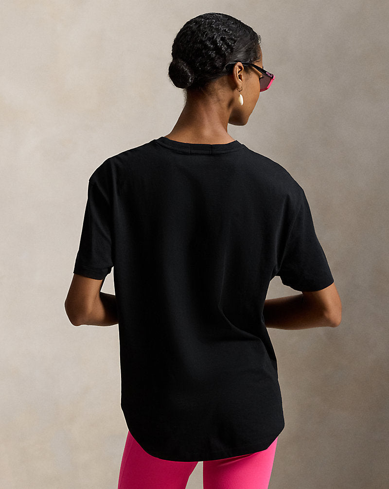 Pink Pony Classic Fit Jersey T-Shirt Polo Black