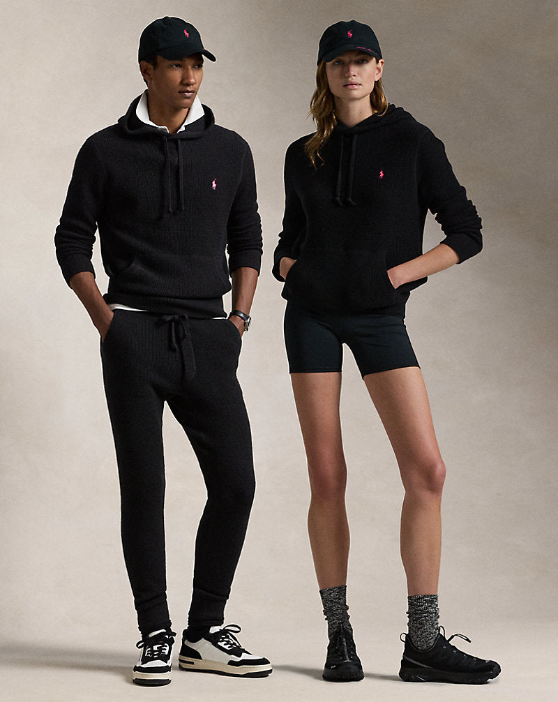 Pink Pony Washable Cashmere Jumper Polo Black