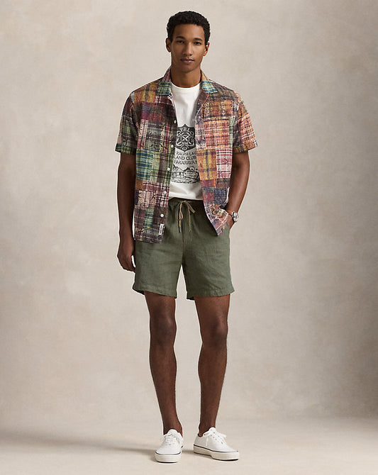 15.2-cm Polo Prepster Linen Short New Olive