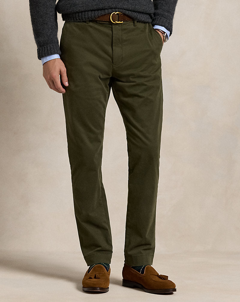 Jarrett Stretch Slim Fit Sateen Trouser Estate Olive