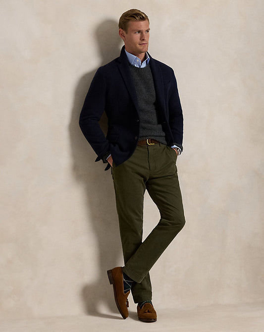 Jarrett Stretch Slim Fit Sateen Trouser Estate Olive