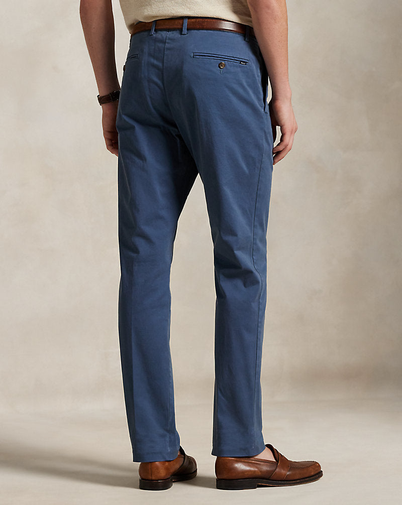 Jarrett Stretch Slim Fit Sateen Trouser Blue Corsair