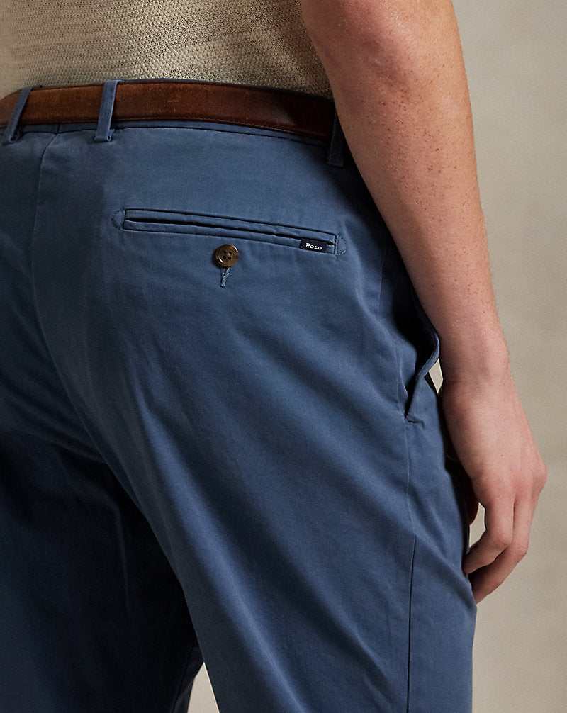 Jarrett Stretch Slim Fit Sateen Trouser Blue Corsair