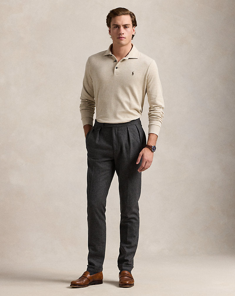 Luxury Jersey Polo Shirt Expedition Dune Heather/C