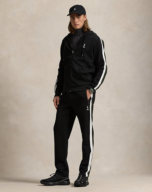 Double-Knit Track Trouser Polo Black Multi