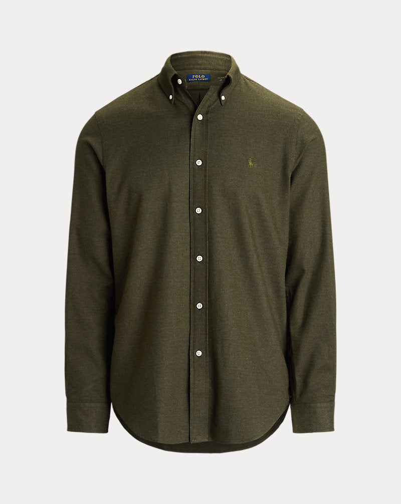 Custom Fit Performance Twill Shirt Loden Heather