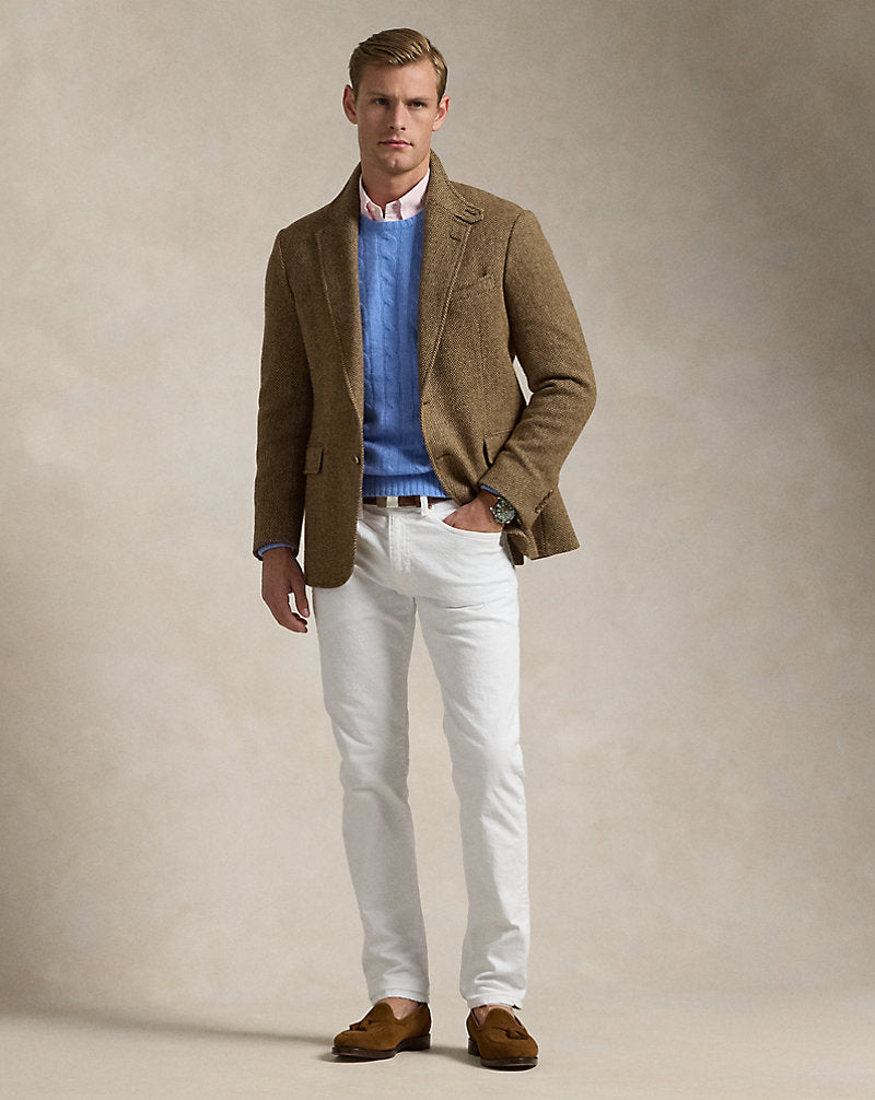 Sullivan Slim Polo Pony Stretch Jean Hdn White