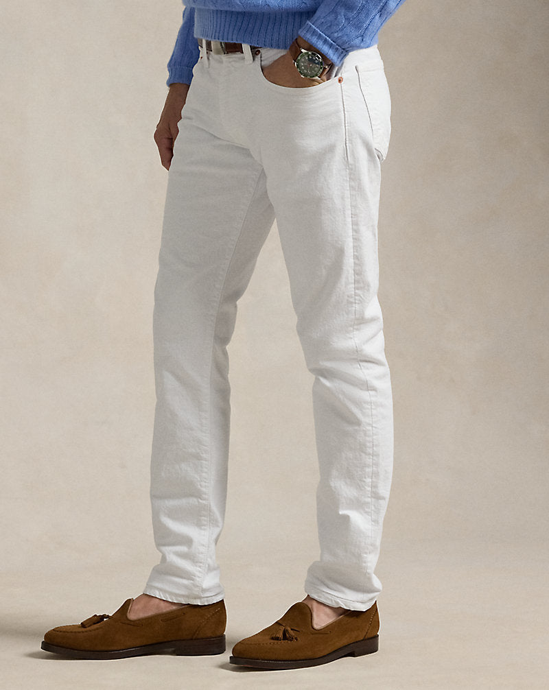 Sullivan Slim Polo Pony Stretch Jean Hdn White