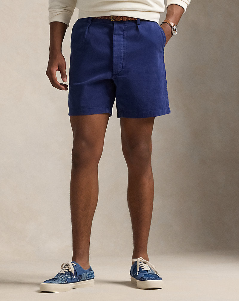 16.5 cm Relaxed Fit Pleated Twill Short Freshwater