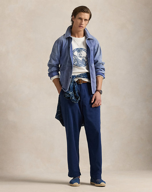 Relaxed Fit Garment-Dyed Twill Trouser Eastside Royal